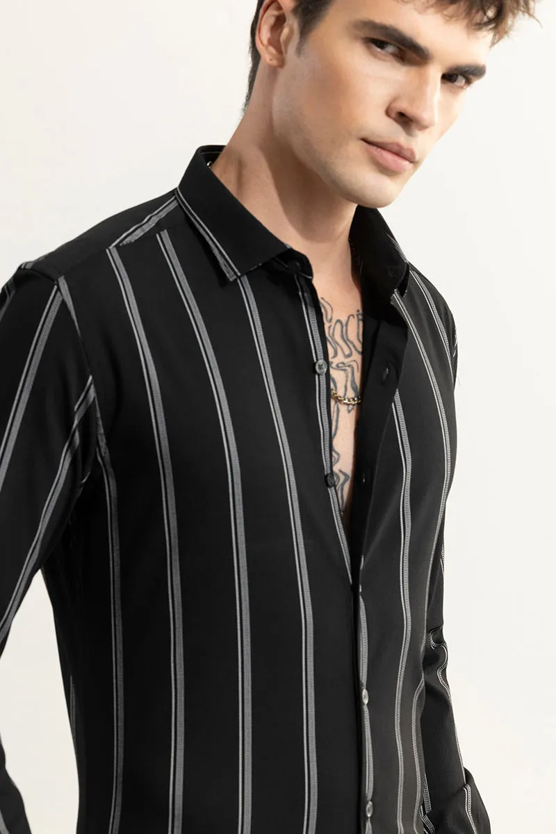 Multiverse Stripe Black Shirt