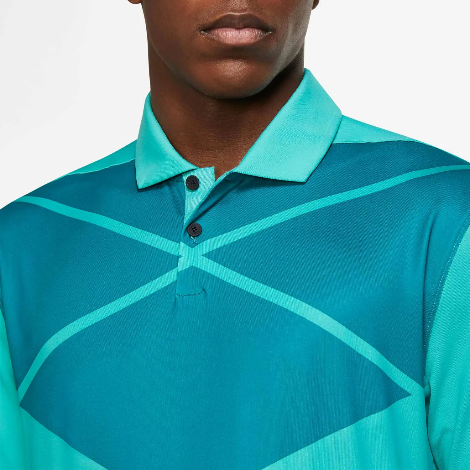 Nike Dri-Fit Vapor Argyle Print Polo - Washed Teal