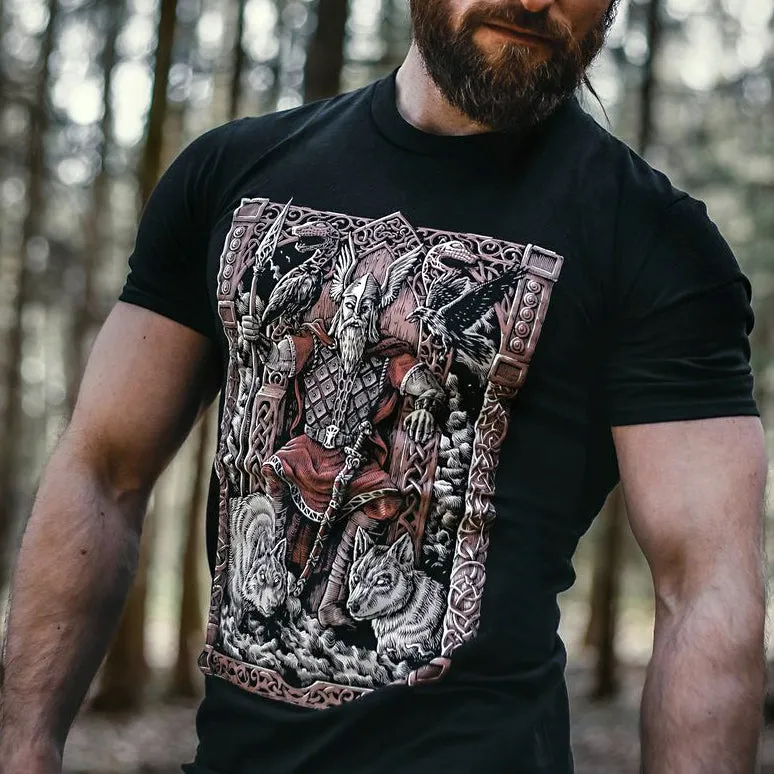 Odin on Throne T-Shirt