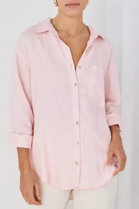 Optimum Blush Linen Oversized Shirt