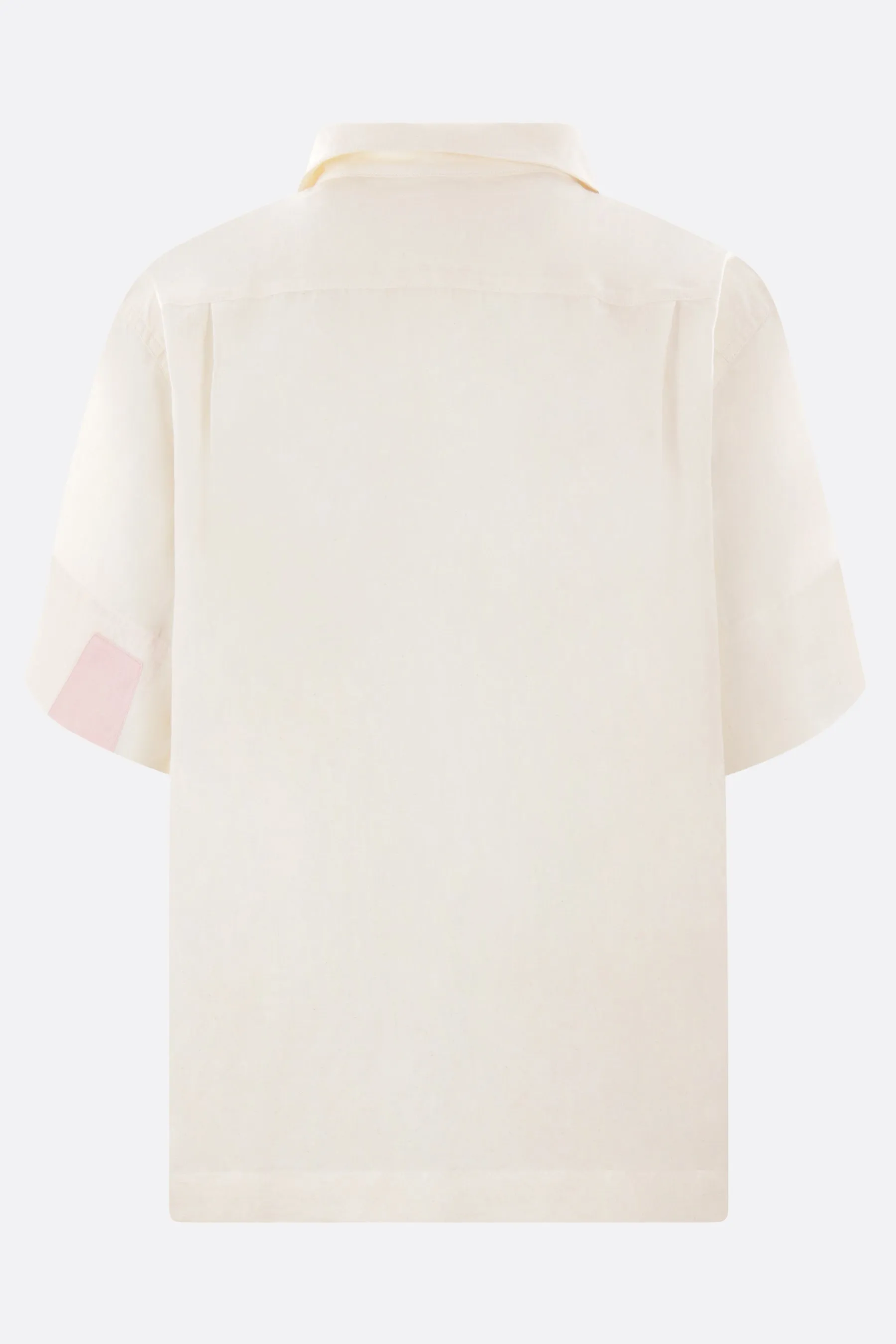 PA oversized short-sleeved shirt in cotton and linen