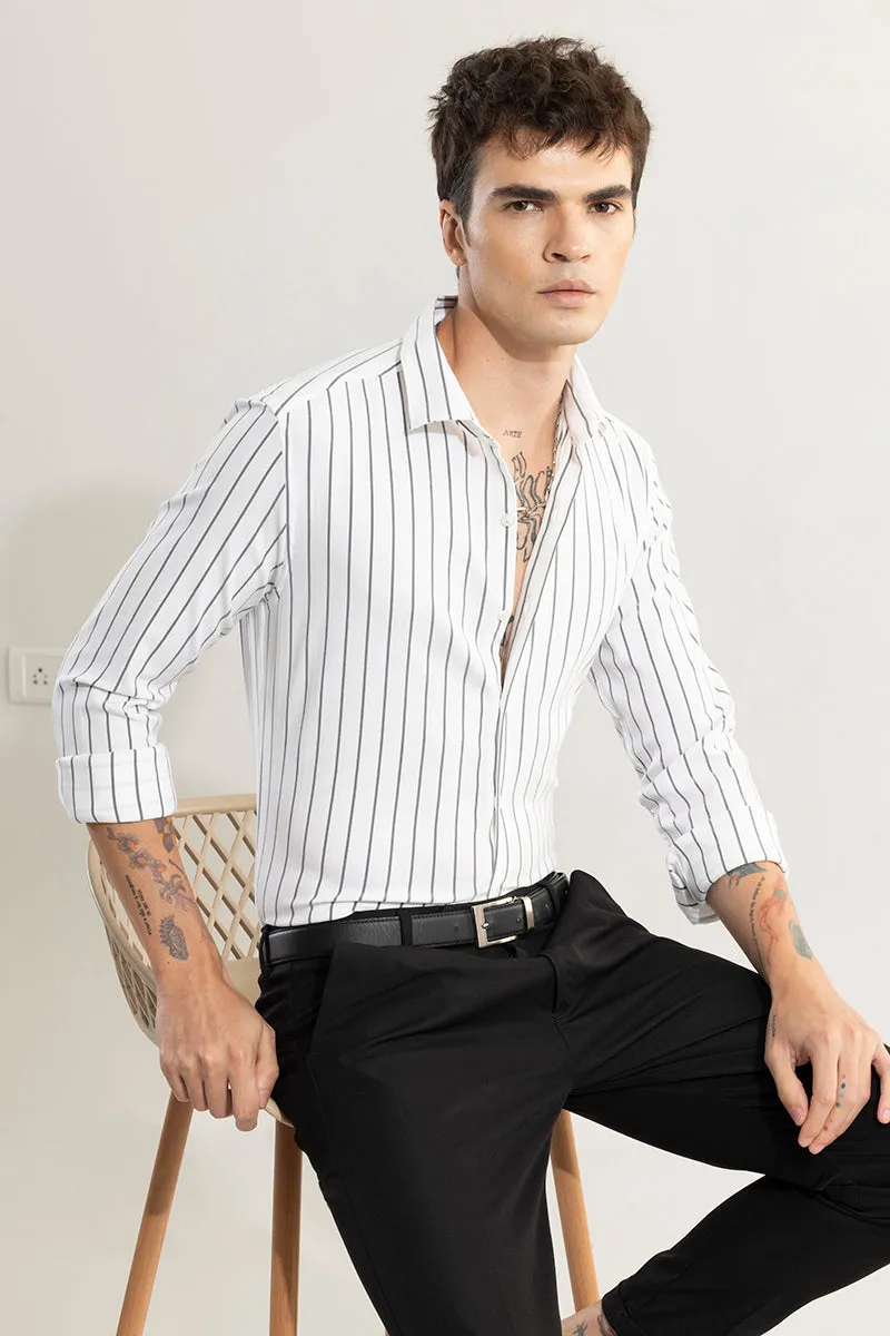 Pen Stripe Black Shirt