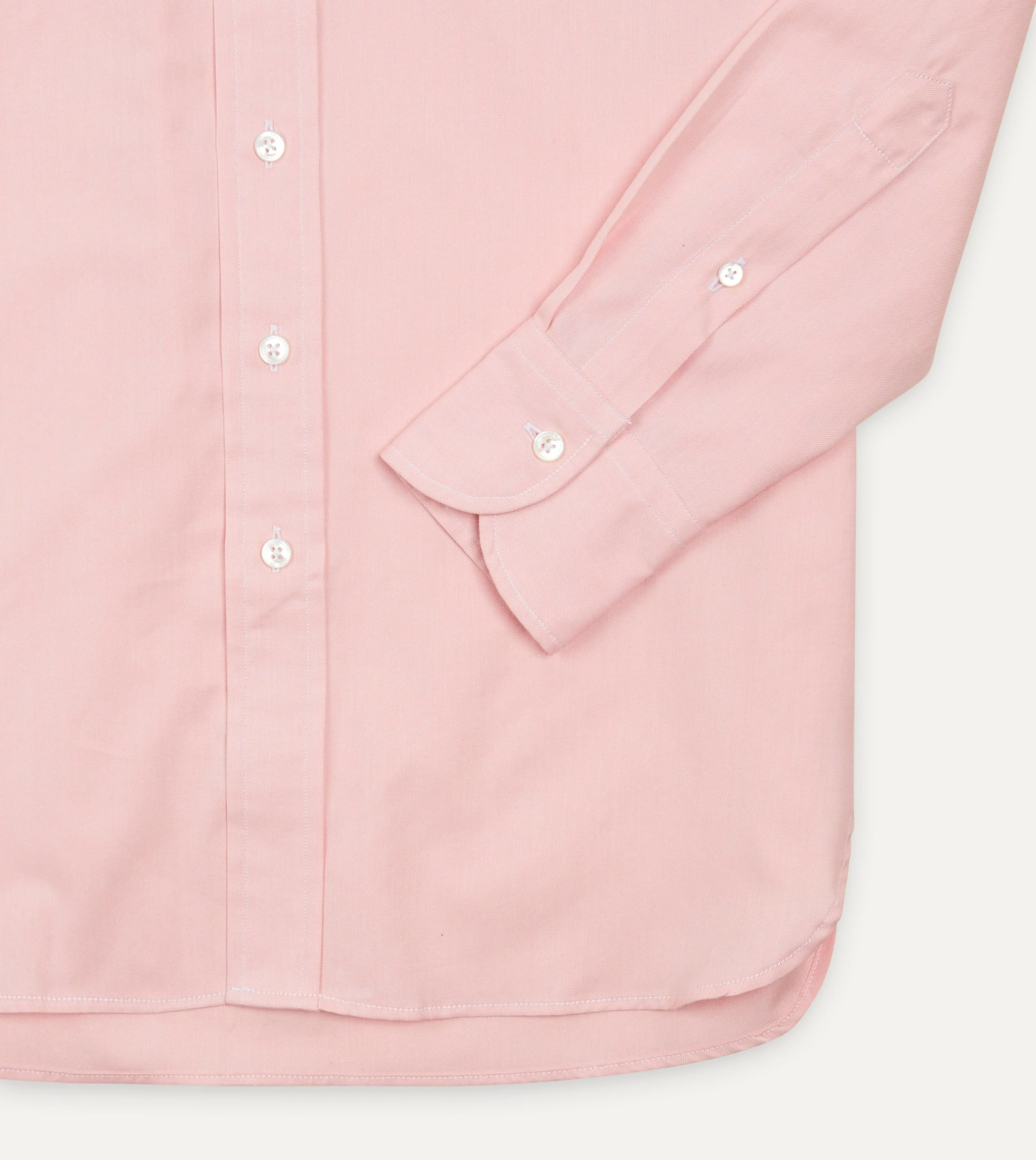 Pink Pinpoint Oxford Cotton Cloth Button-Down Shirt