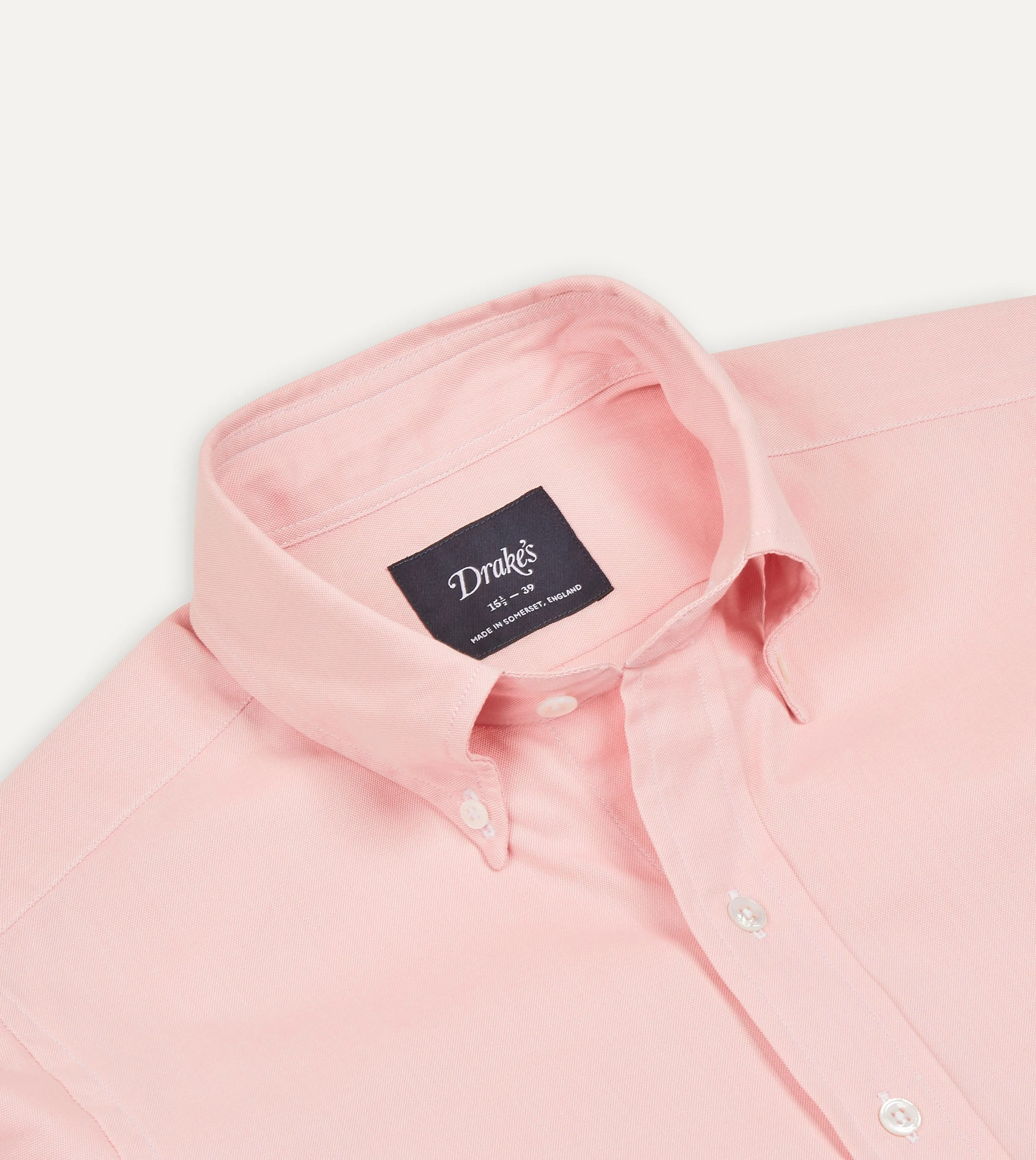 Pink Pinpoint Oxford Cotton Cloth Button-Down Shirt