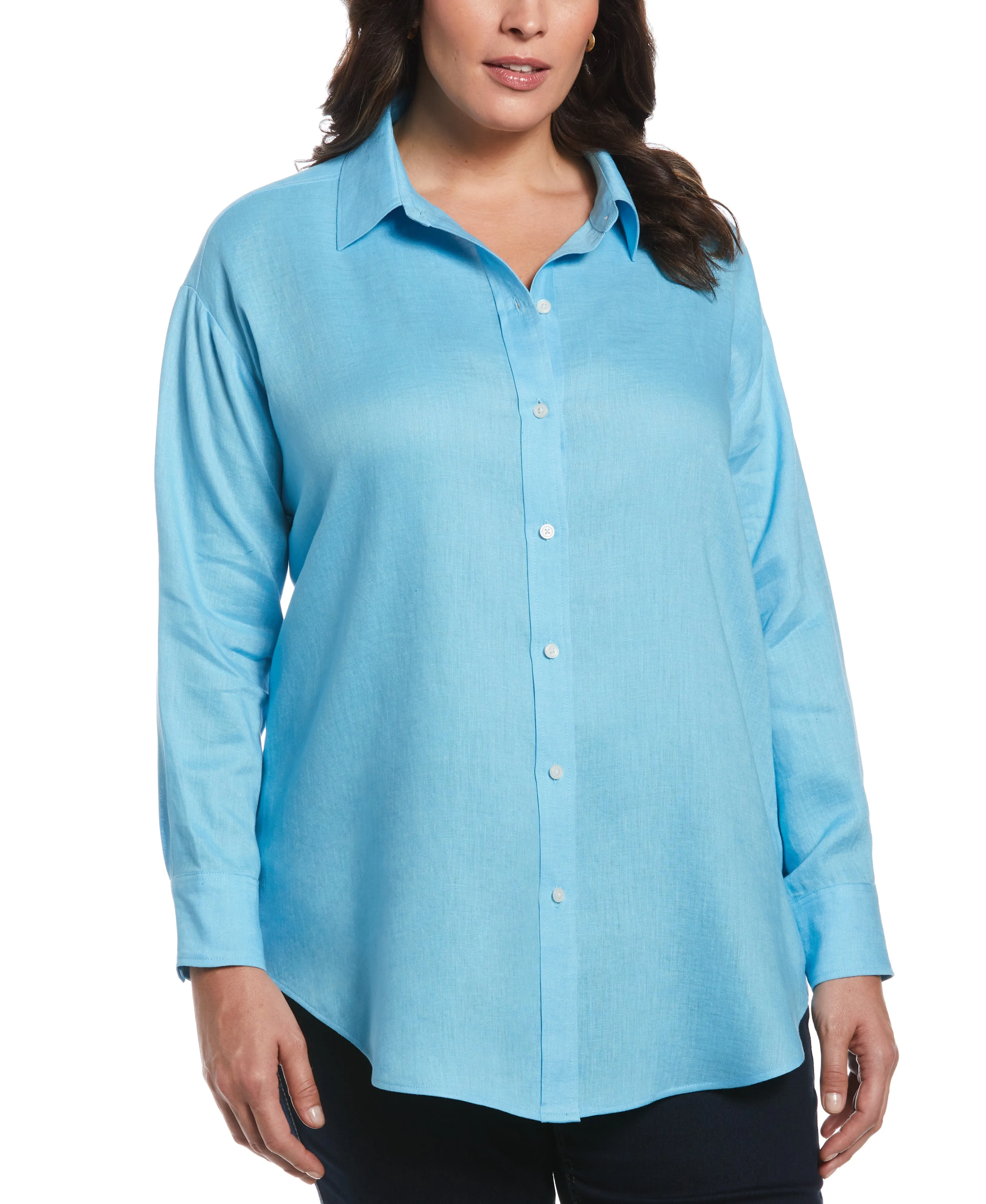 Plus Size Easy Linen Shirt