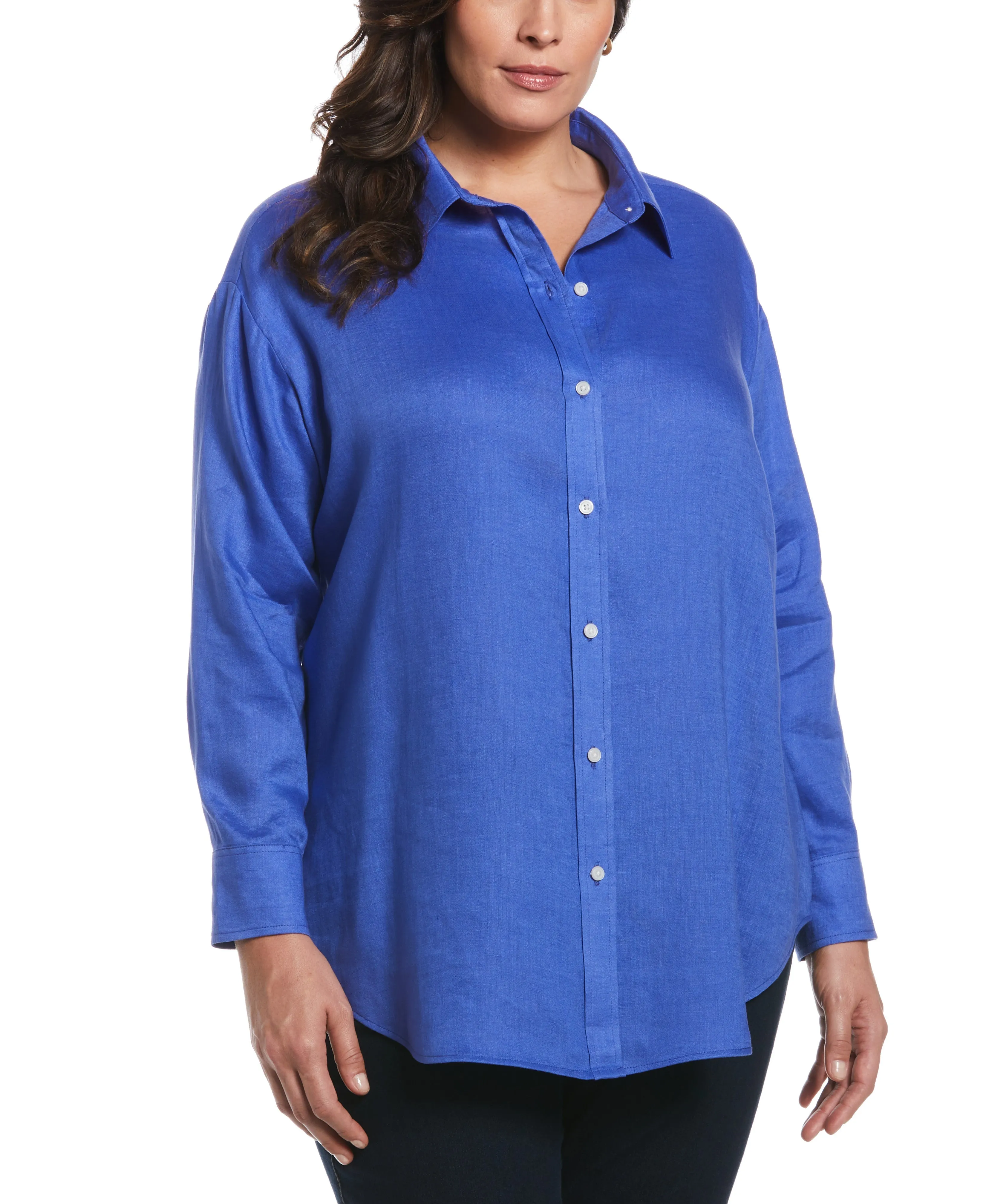 Plus Size Easy Linen Shirt