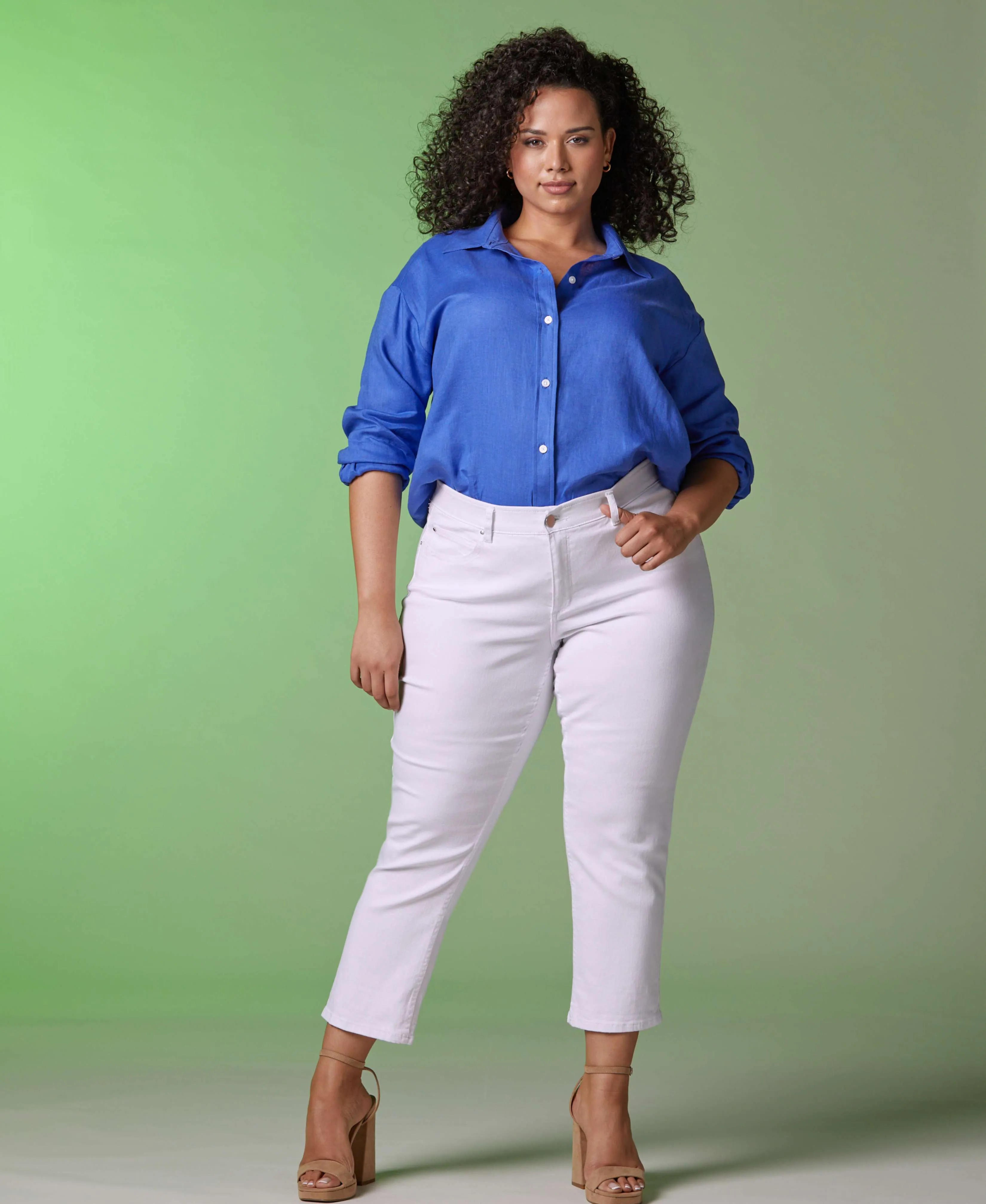 Plus Size Easy Linen Shirt