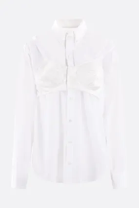 poplin shirt with lingerie insert