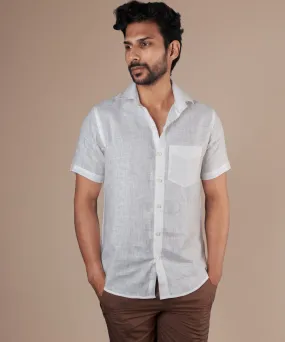 Porcelain White Linen Shirt