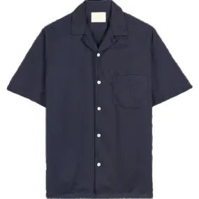 Portuguese Flannel Dog Town Short Sleeve Shirt - Navy