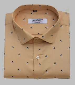 Punekar Cotton Printed Sunrise ( Light Font) Color Pure Cotton Handmade Shirt For Men's.