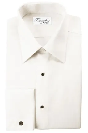 "Bari" Ivory Laydown Tuxedo Shirt