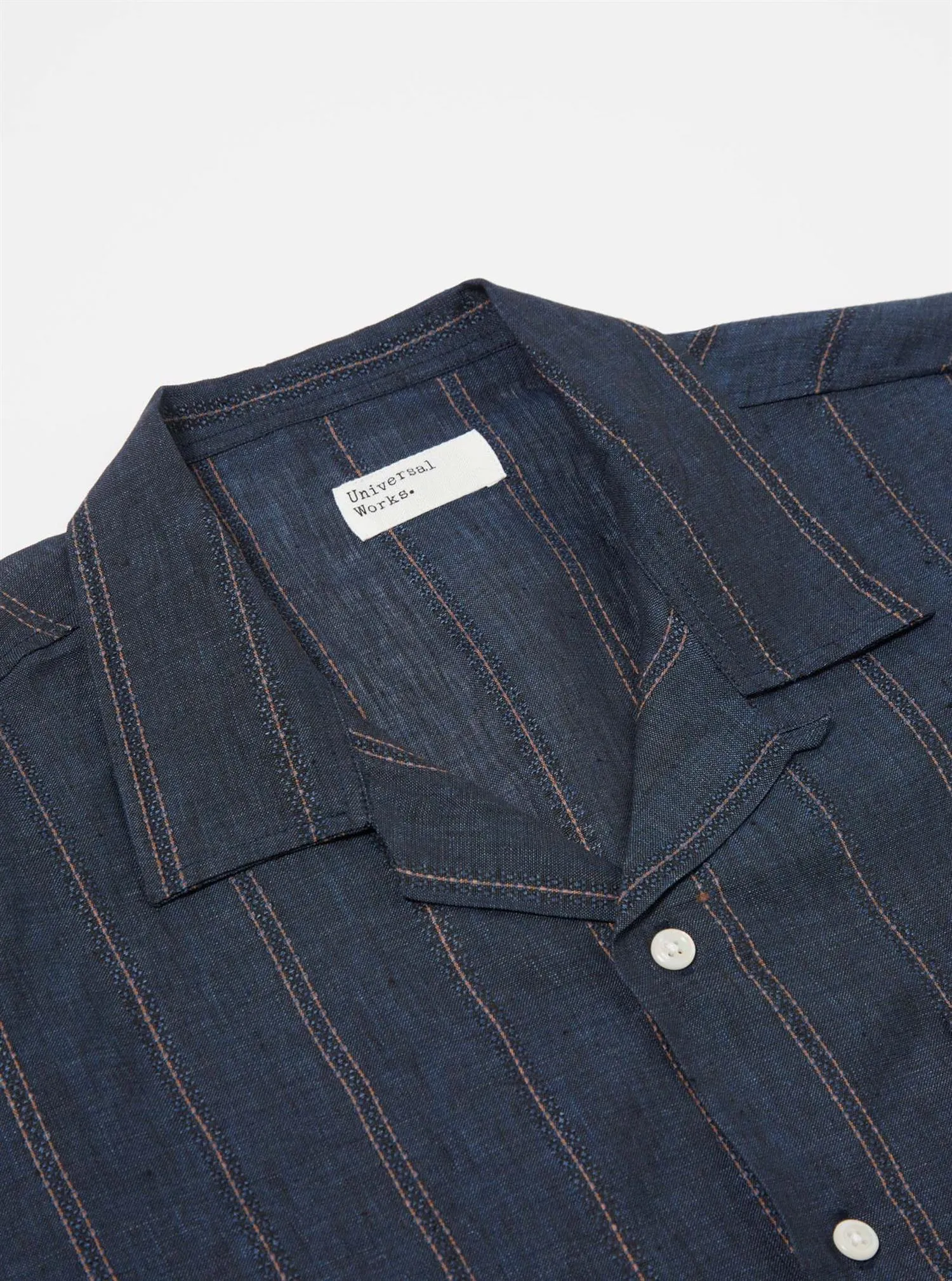 Road Shirt - Navy Stripe Linen