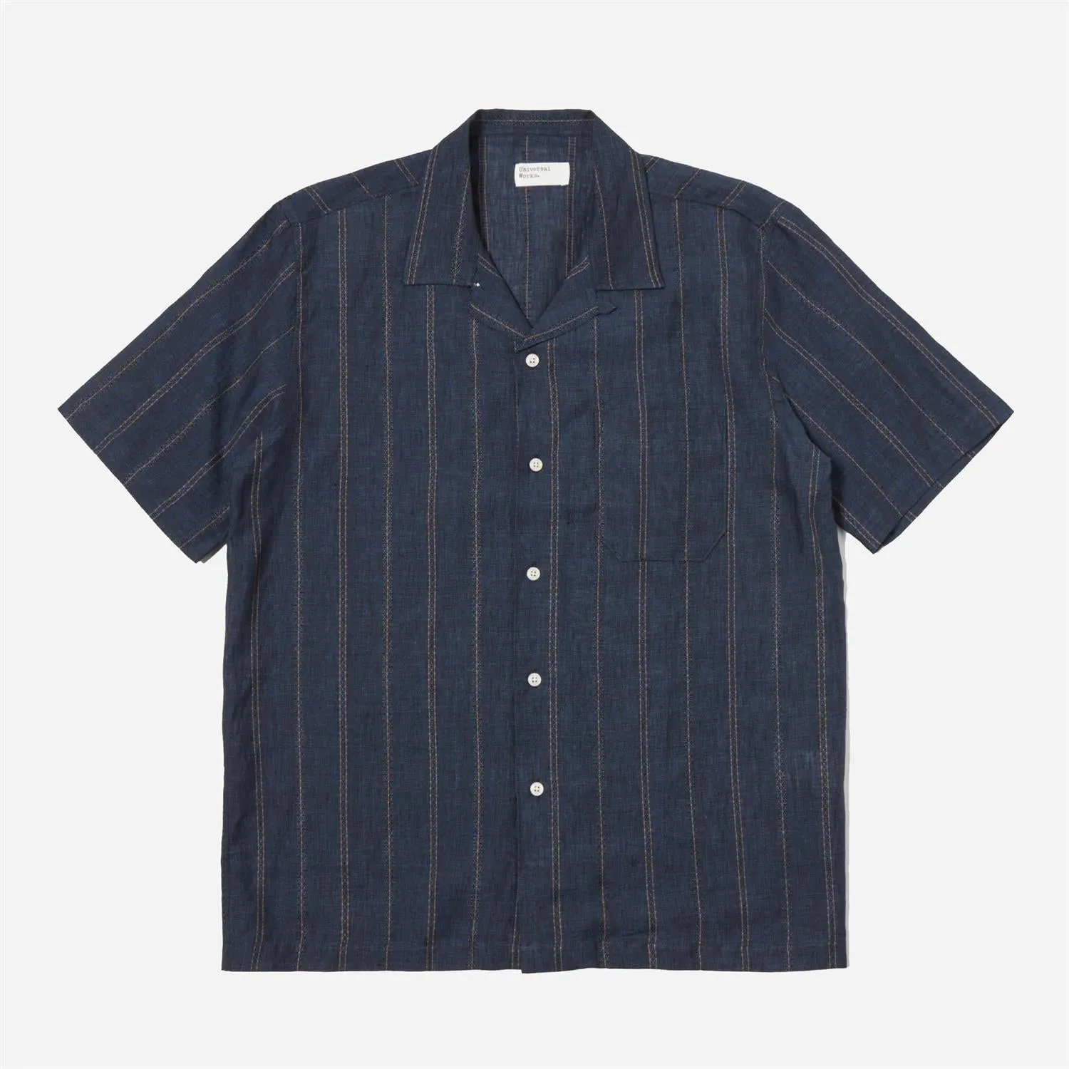 Road Shirt - Navy Stripe Linen