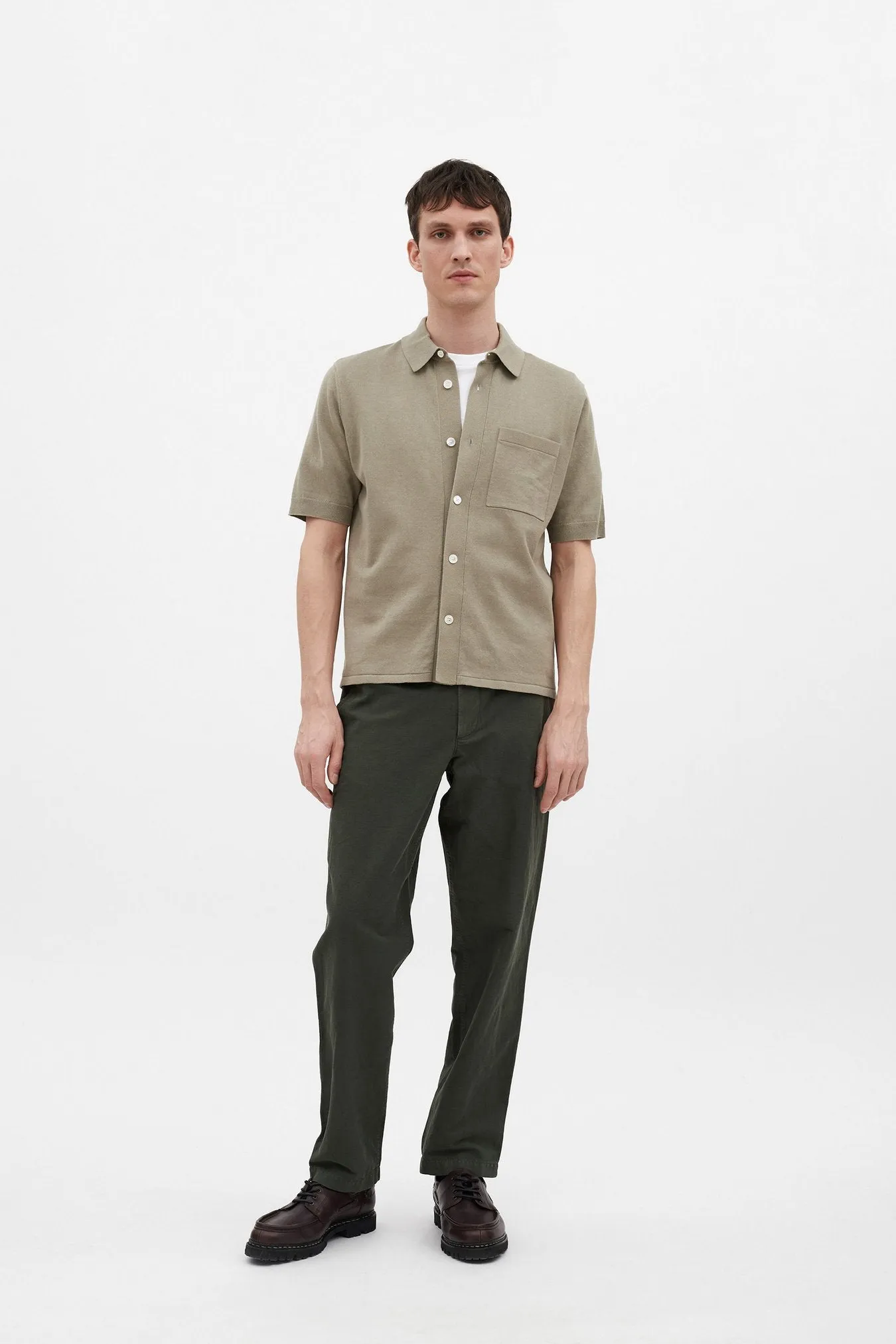 Rollo Cotton Linen SS Shirt - Clay