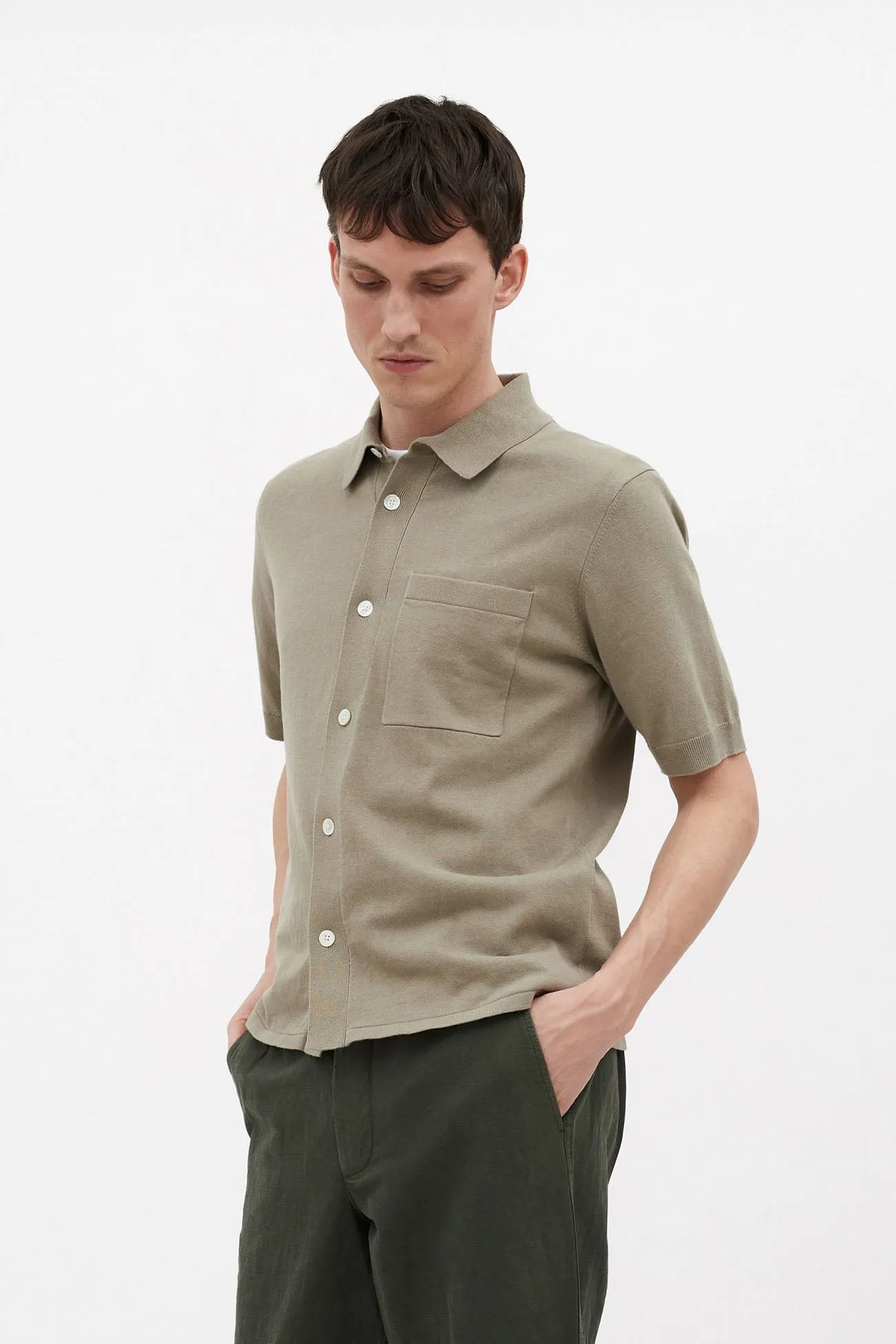 Rollo Cotton Linen SS Shirt - Clay