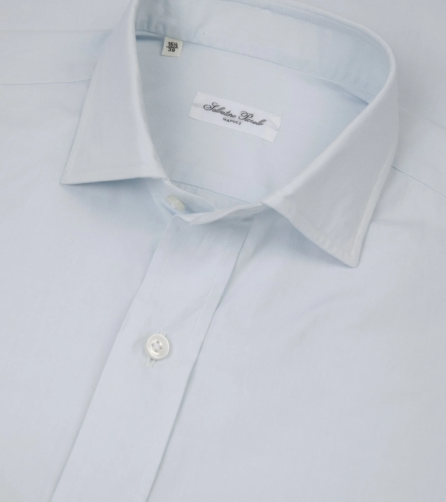 Salvatore Piccolo Light Canvas Shirt: Pale Blue