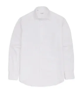 Salvatore Piccolo Light Canvas Shirt: White