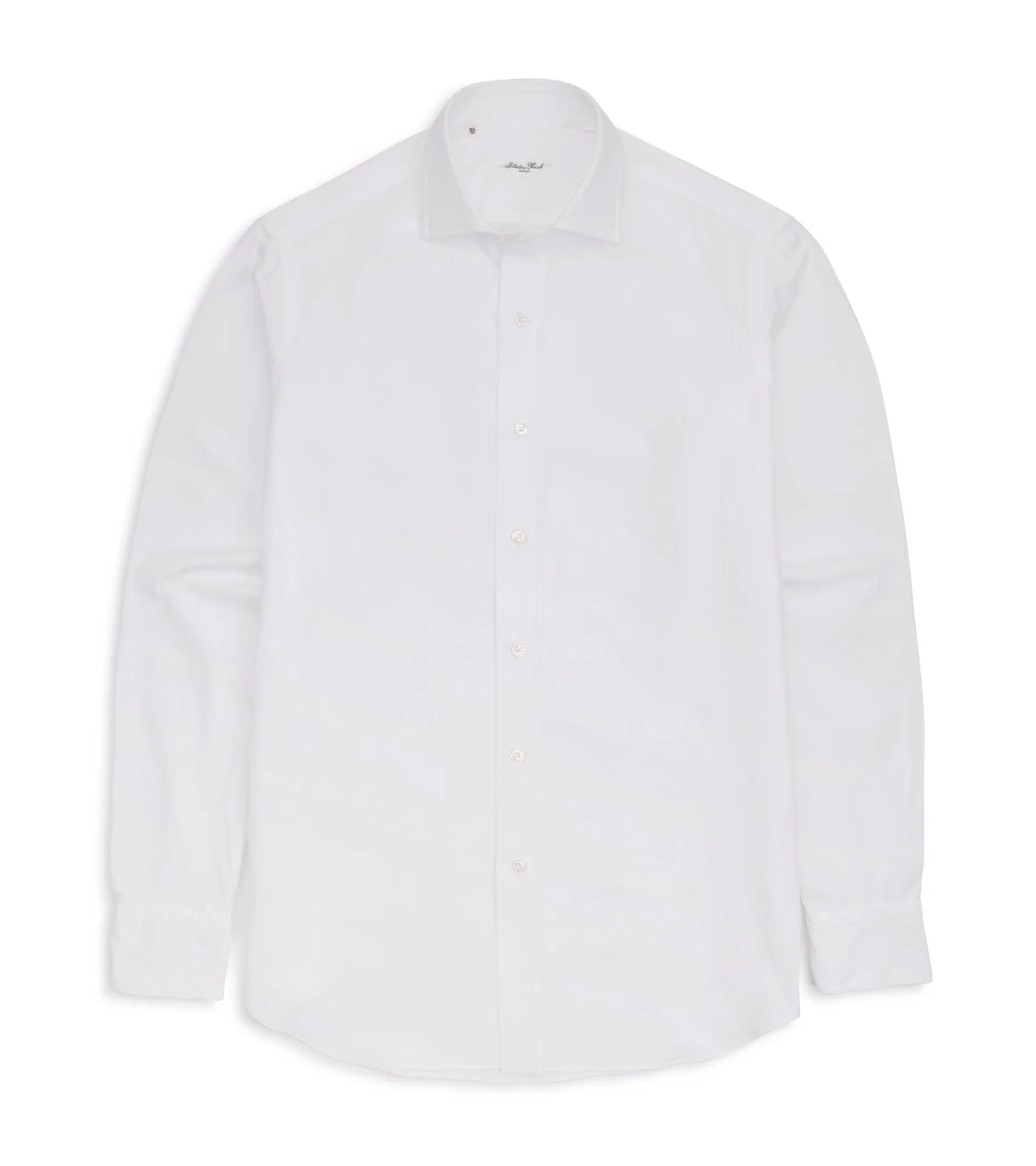 Salvatore Piccolo Light Canvas Shirt: White