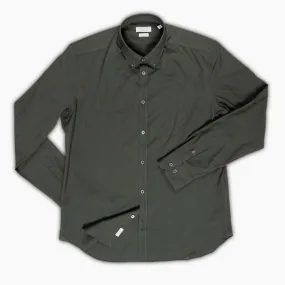 Sandre shirt botton down twill wool (green forest)