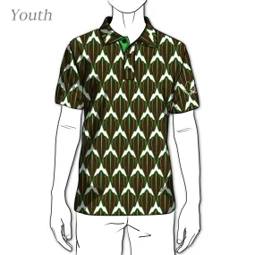 Shark Espresso Fern - OGA Youth Polo - Espresso Brown