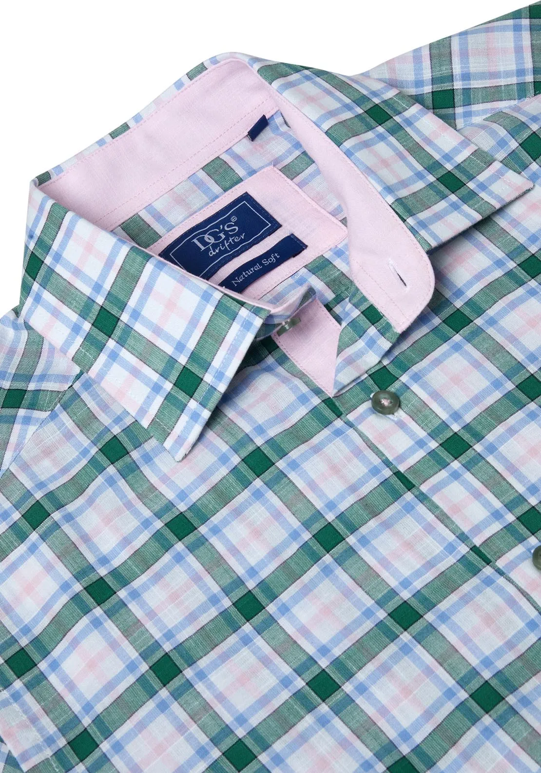 Short Sleeve Check Shirt - Green