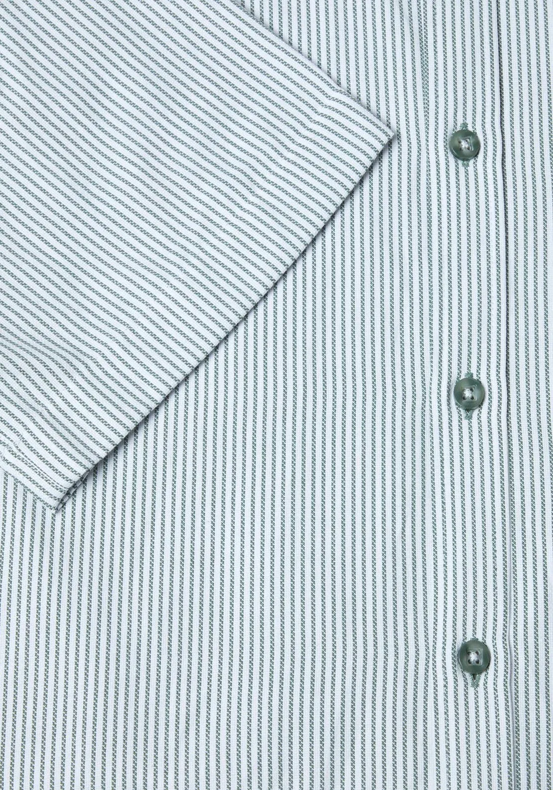 Short Sleeve Stripe Shirt - Green