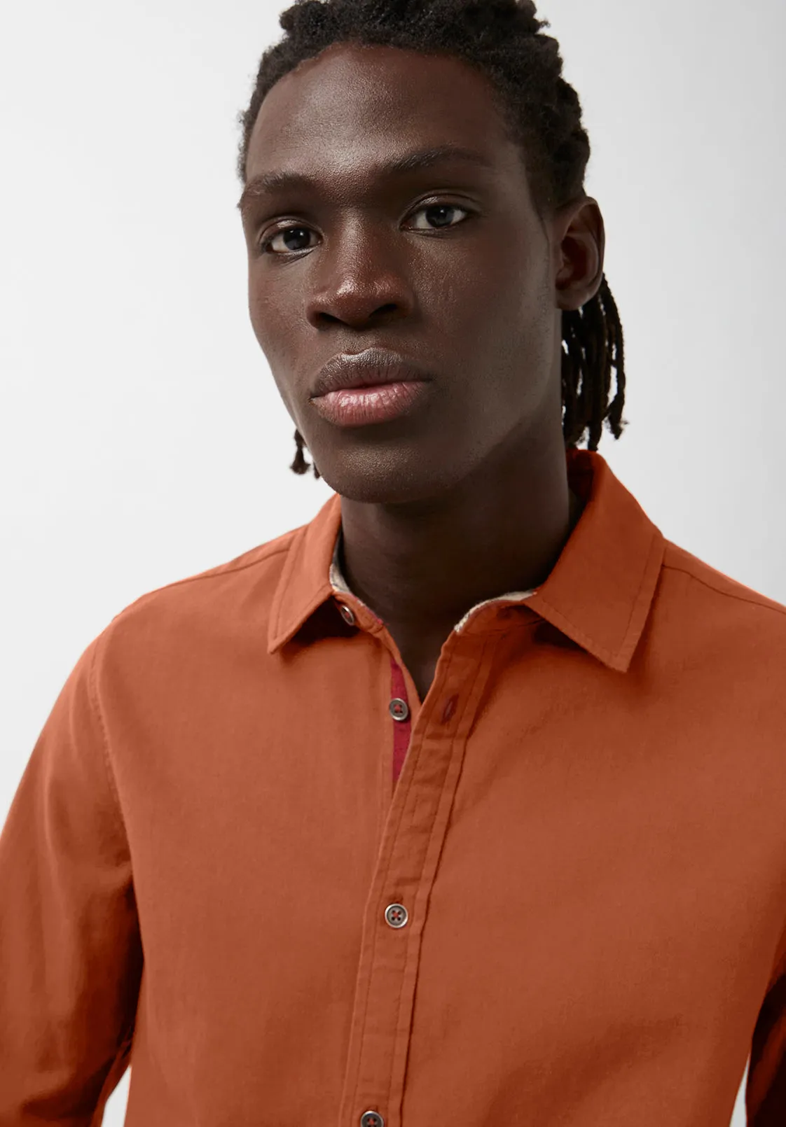 Siamik Men's Long-Sleeve Shirt in Orange - BM24116