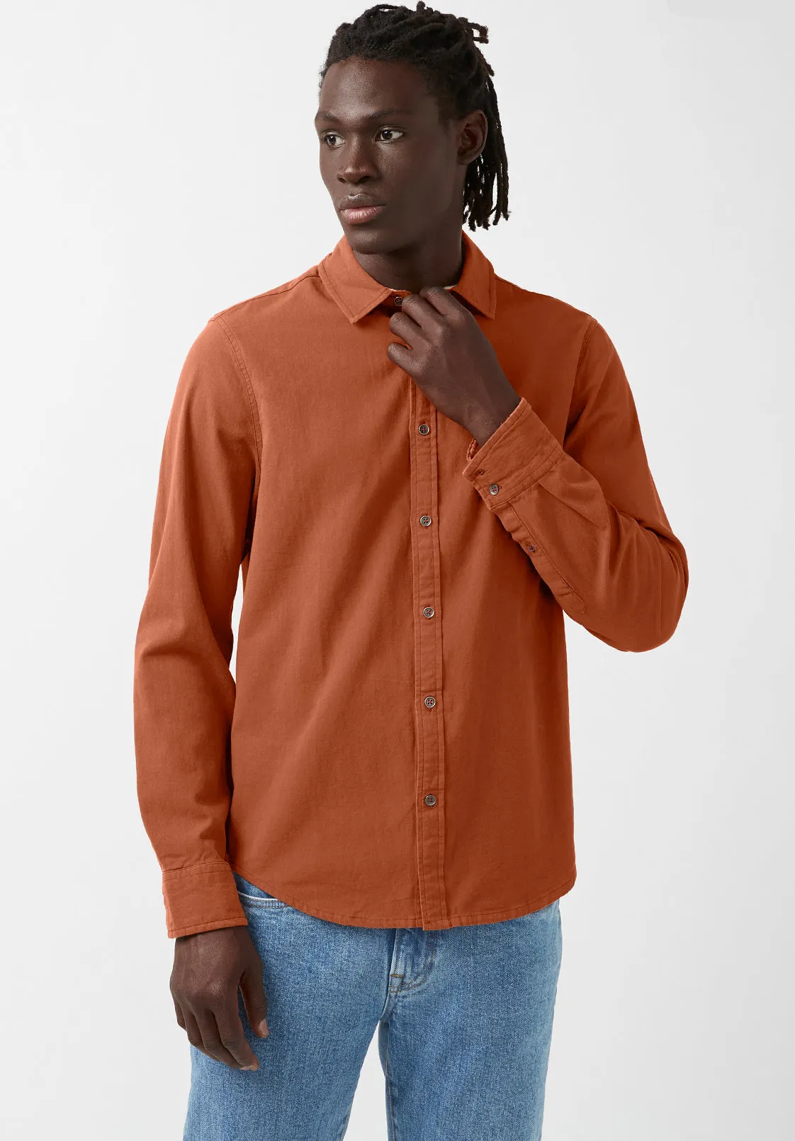 Siamik Men's Long-Sleeve Shirt in Orange - BM24116