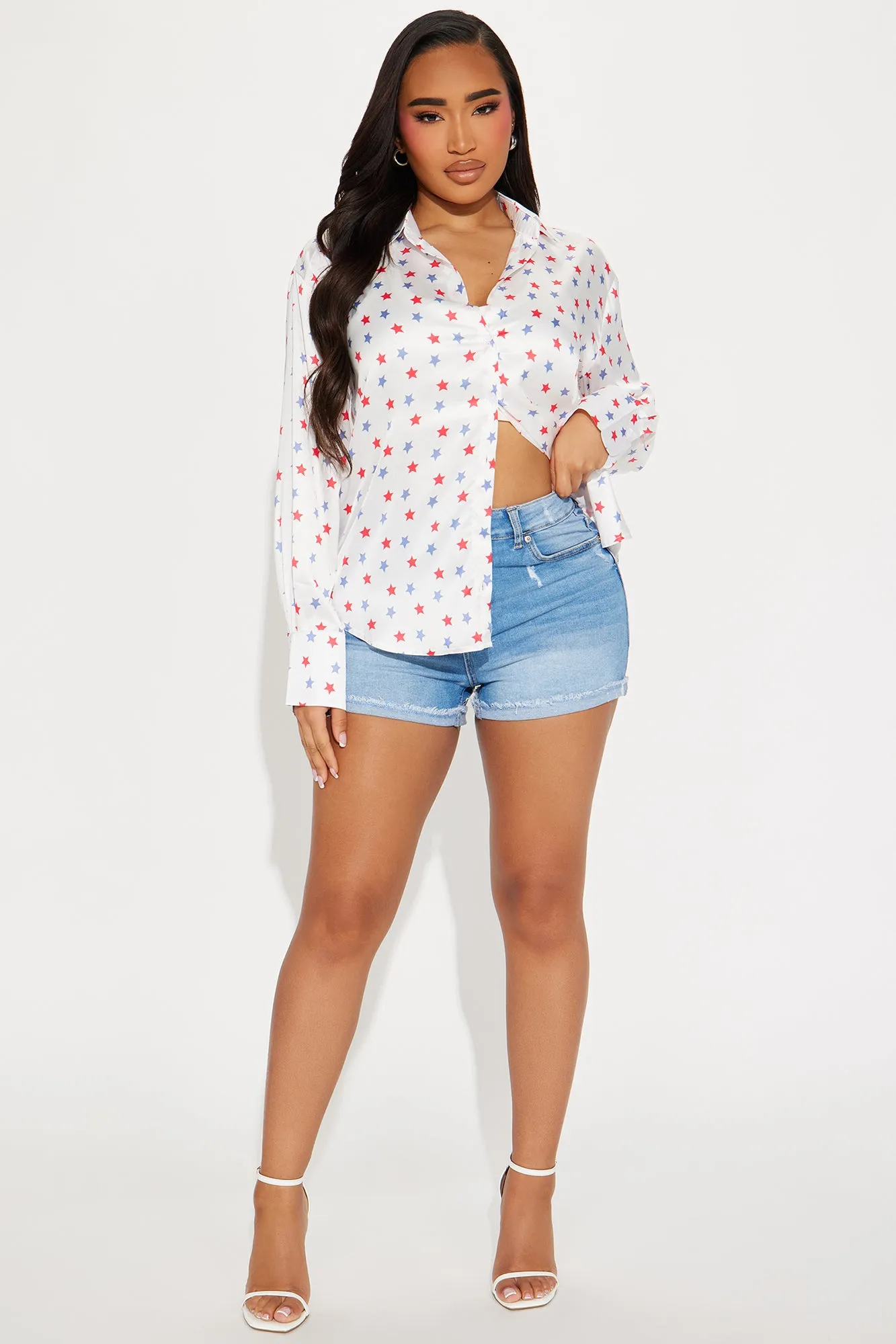 Star Girl Shirt - Ivory/combo