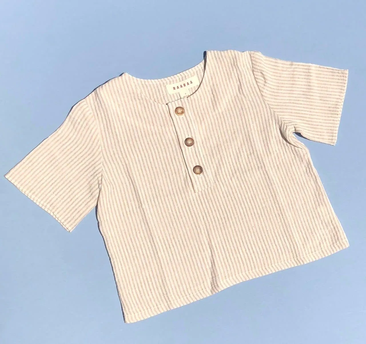 Stripe Cotton Archie Shirt - Natural