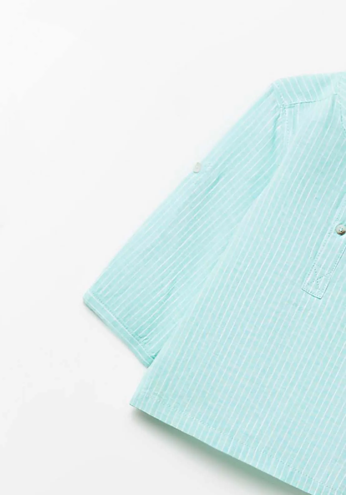 Striped Linen Shirt - Green