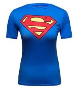 Supergirl 'Classic' Compression Short Sleeve Rash Guard