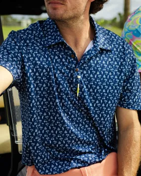 The Afternoon Round - Navy - Golf Shirt