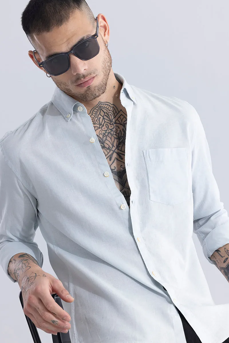 Trig Powder Blue Linen Shirt