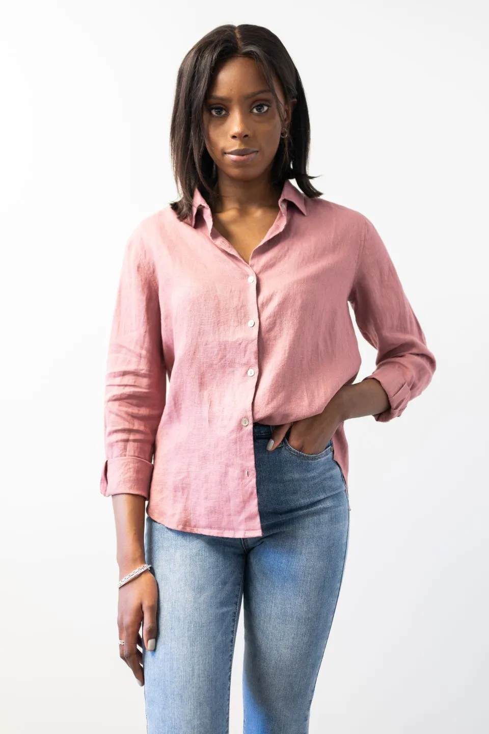 Ultimate Rose LS Linen Shirt