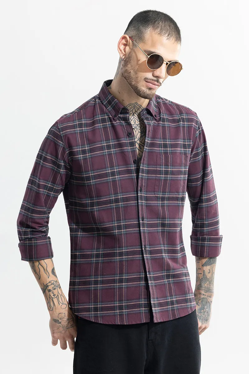 Window Twist Purple Checks Shirt