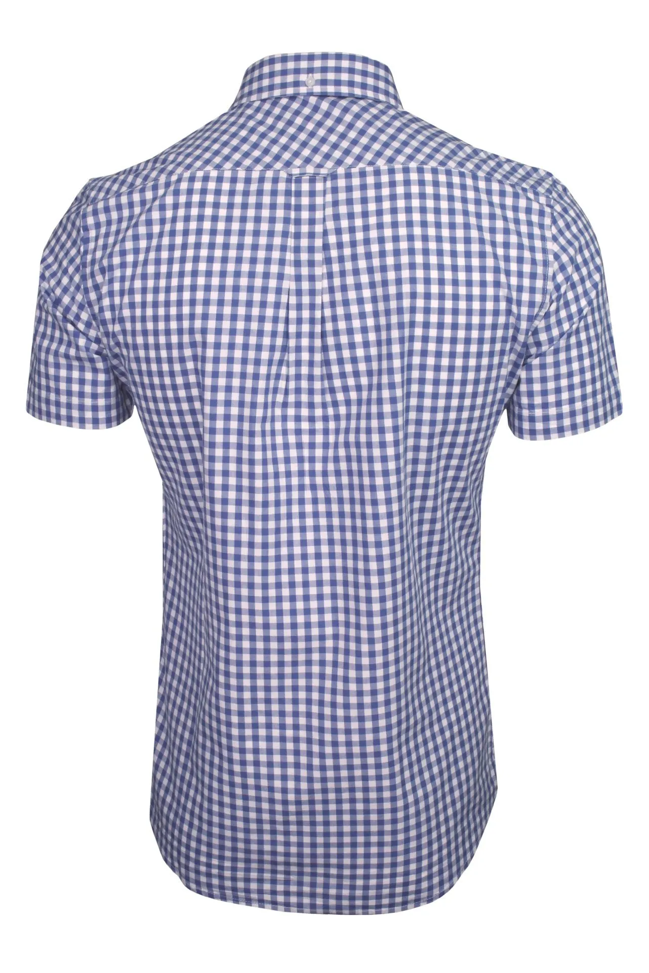 Xact Mens Cotton Gingham Check Shirt - Short Sleeved