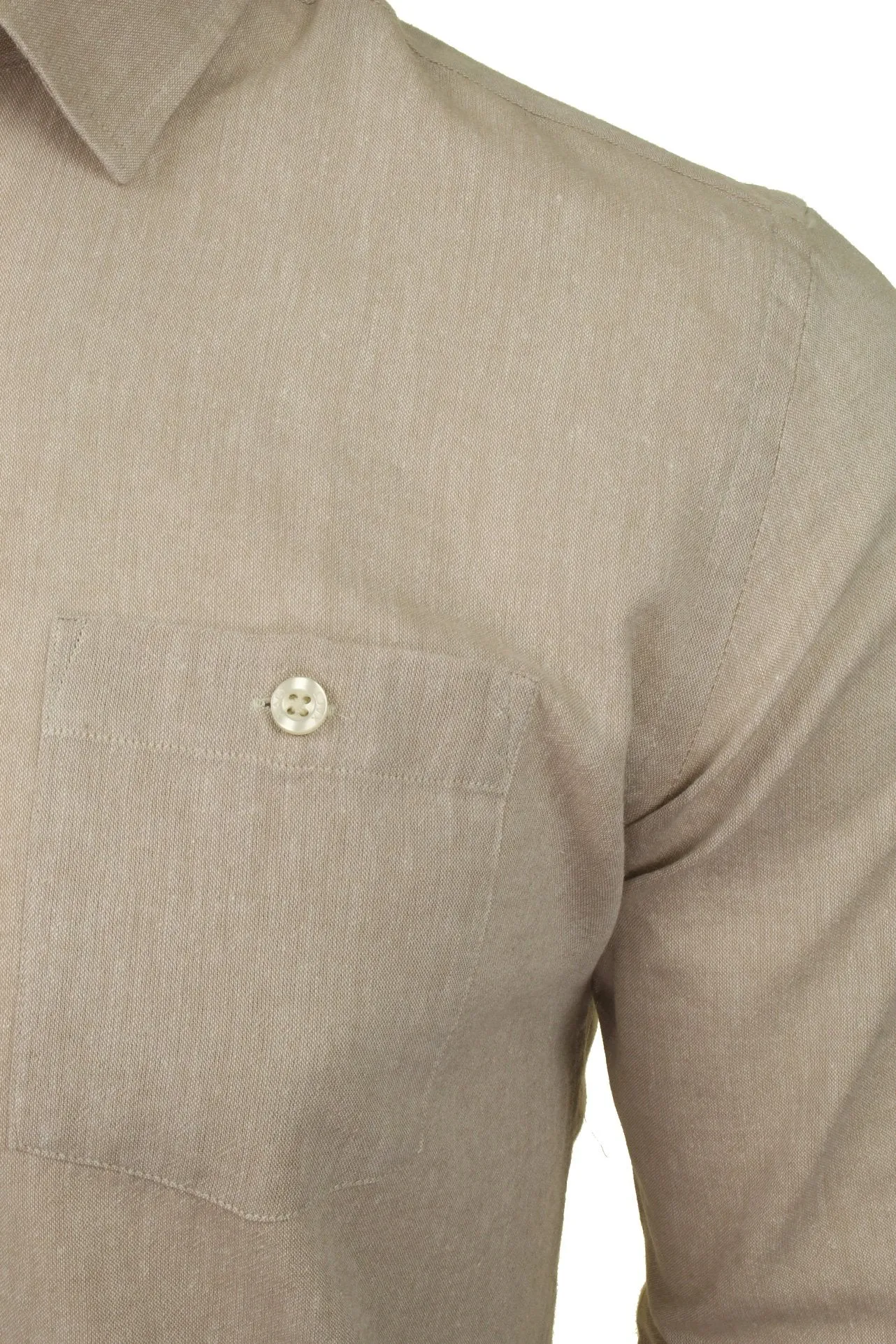 Xact Mens Linen Shirt - Long Sleeved