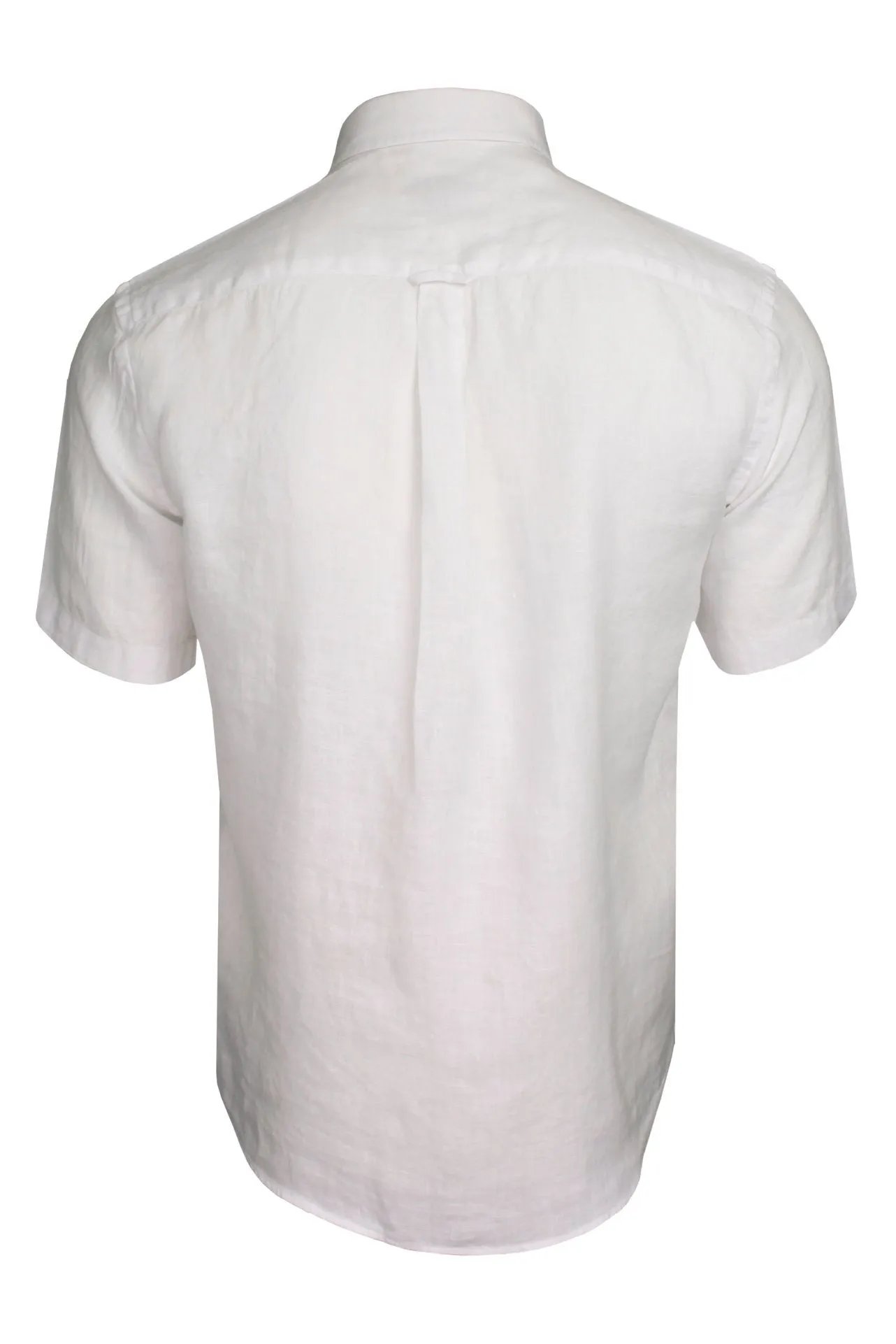 Mens Regular Fit 100% Pure Linen Short-Sleeved Shirt from Xact