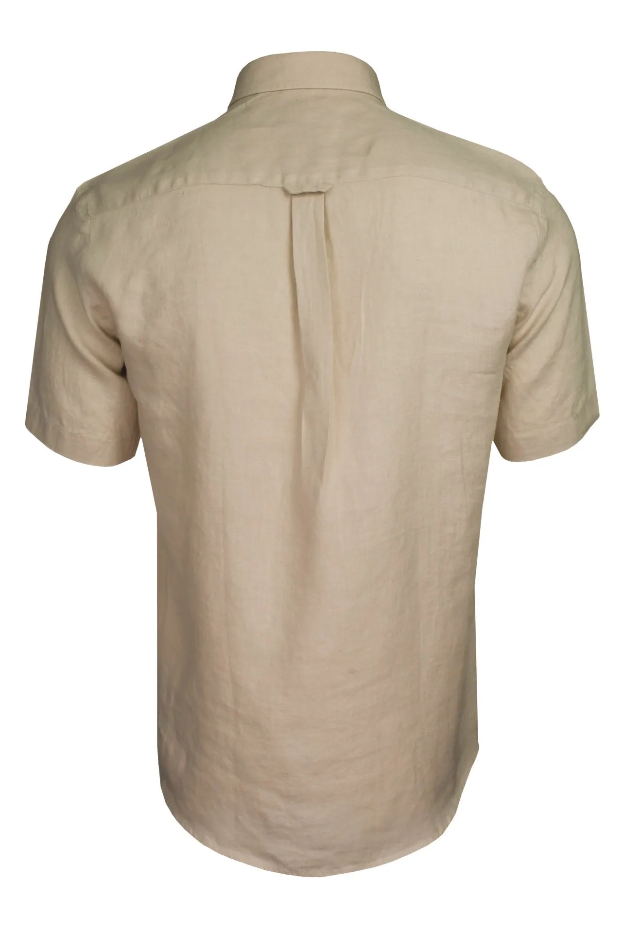 Mens Regular Fit 100% Pure Linen Short-Sleeved Shirt from Xact