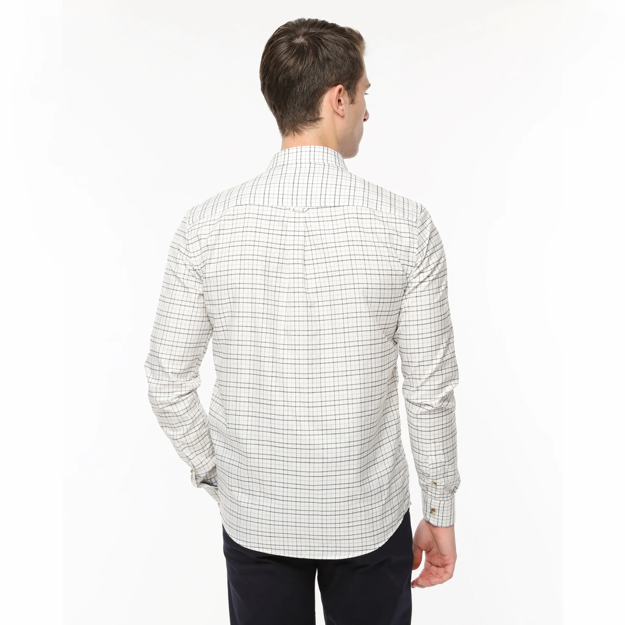 Xact Mens Tattersall Check Shirt - Long Sleeved